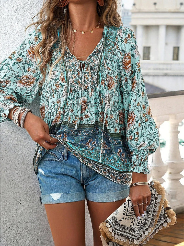 Lucy - Boho Floral Blouse