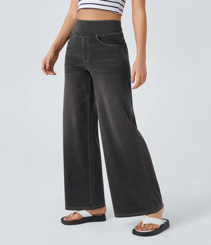 Hazel Stretch Palazzo Jeans