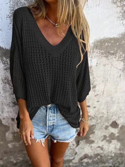 Saskia - Knitted Casual Top