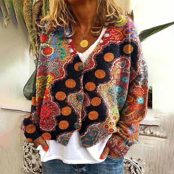 Everly - Vibrant Button-Up Cardigan