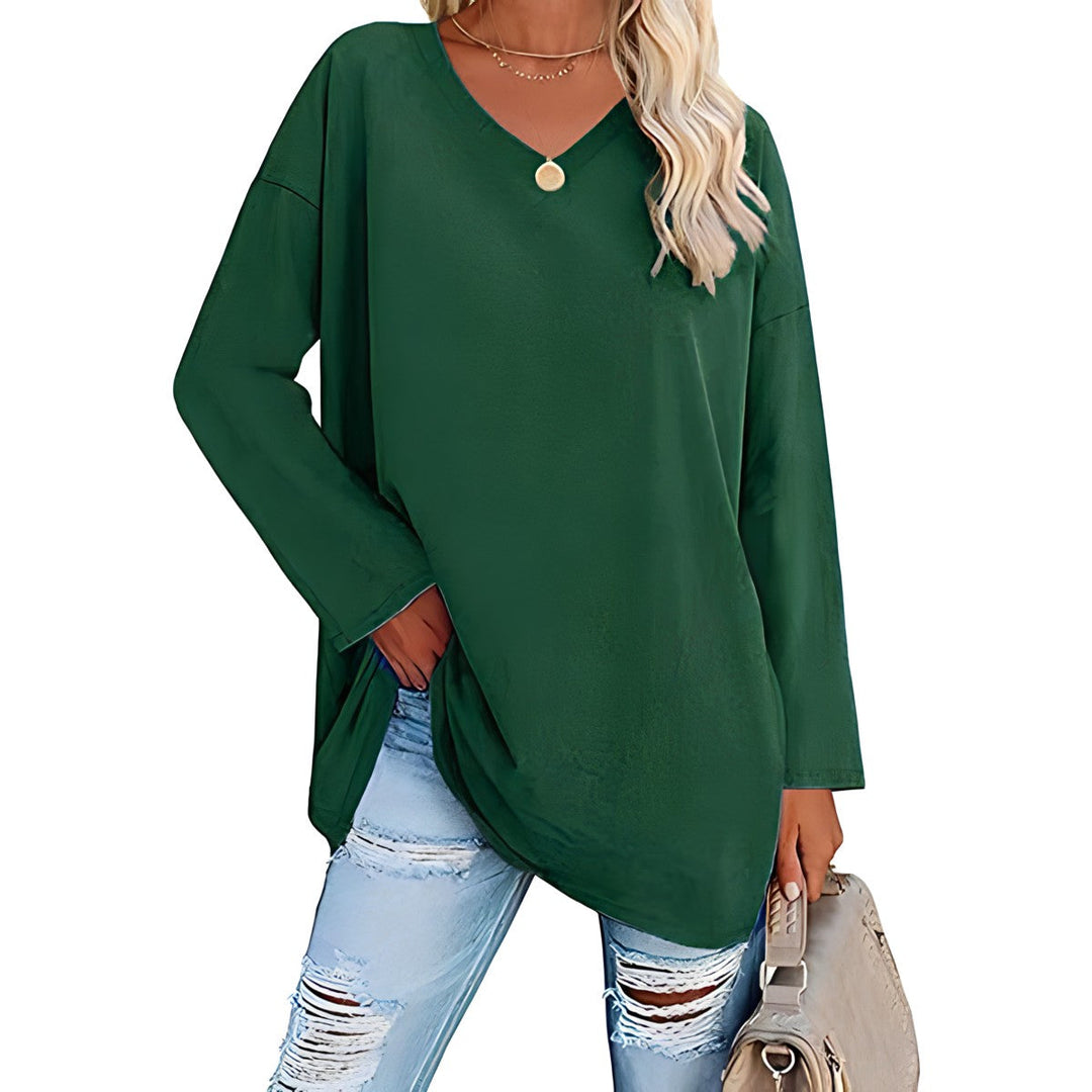 Haley - Relaxed V-Neck Sweater