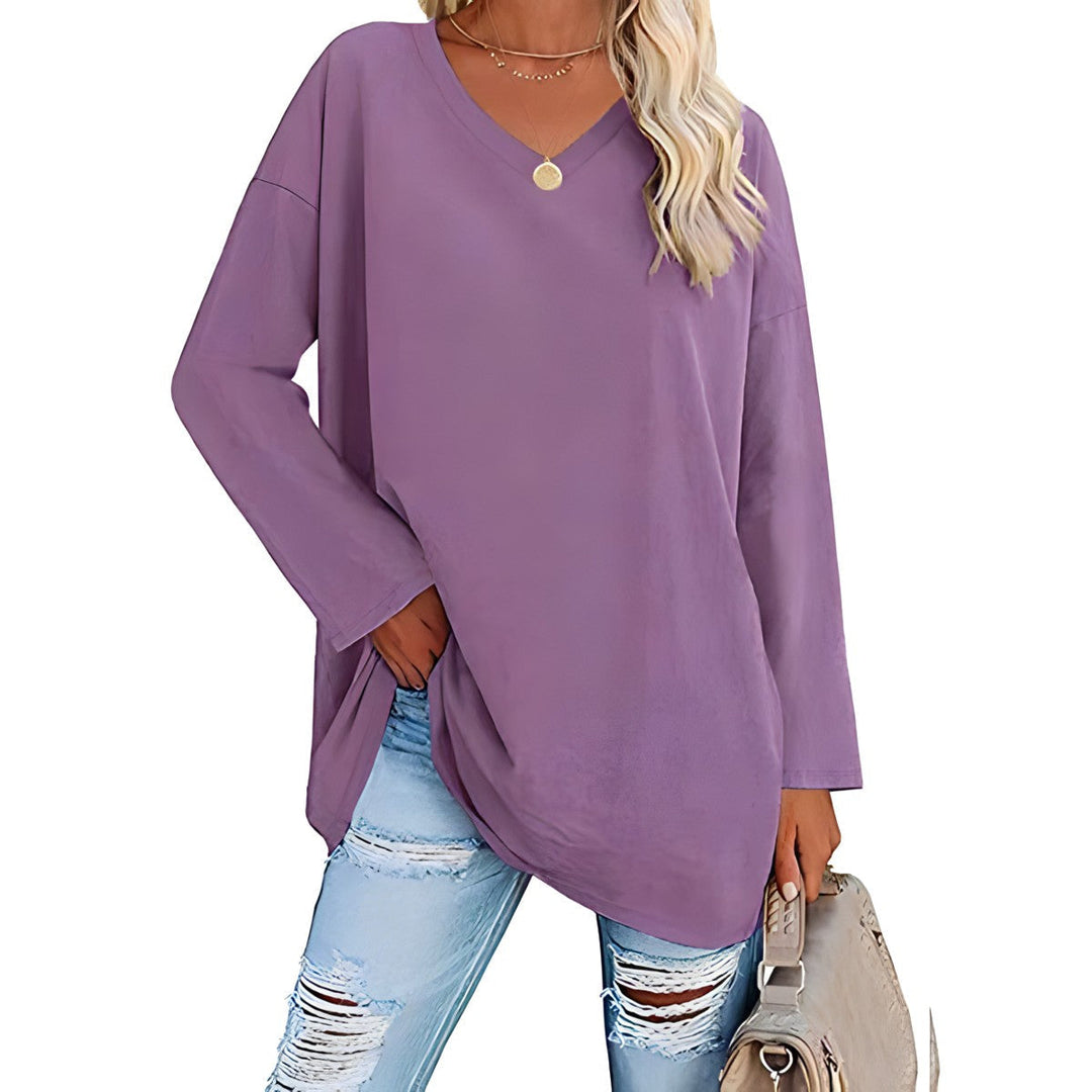 Haley - Relaxed V-Neck Sweater