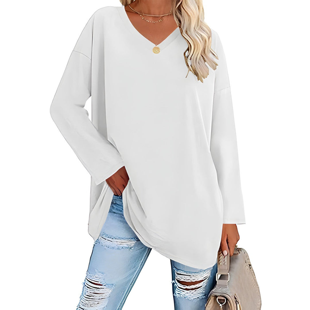 Haley - Relaxed V-Neck Sweater