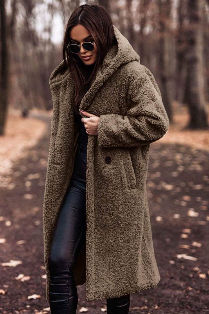 Harper - Cozy Long Fuzzy Hooded Jacket