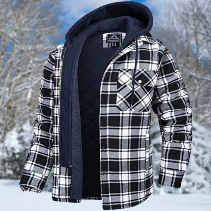 Calum - Hooded Plaid Jacket