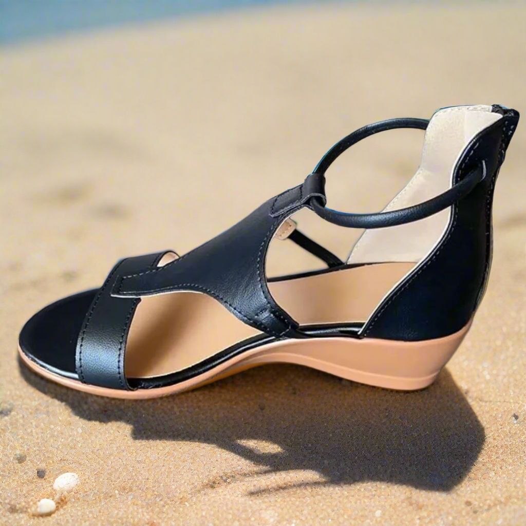 Sofia - Casual Open-Toe Wedge