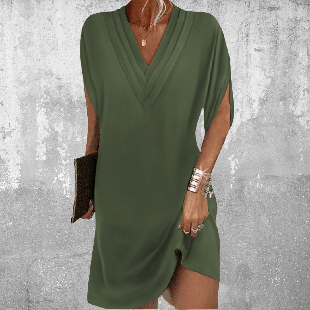 Ayla - Modern V-Neck Party Dress