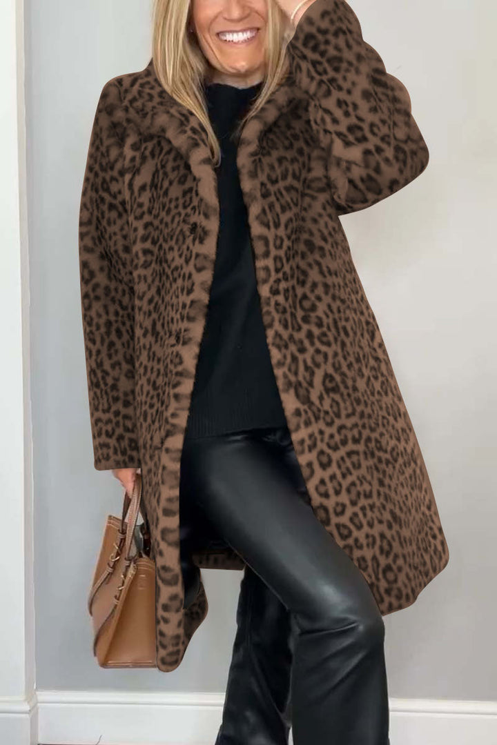 Chloe - Chic Leopard Print Coat