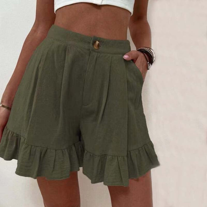 Shelby - Flowy Ruffle Hem Shorts