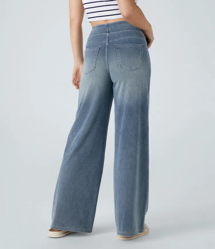 Hazel Stretch Palazzo Jeans