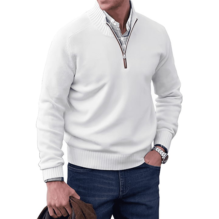 Seth - Cashmere Sweater with Zipper