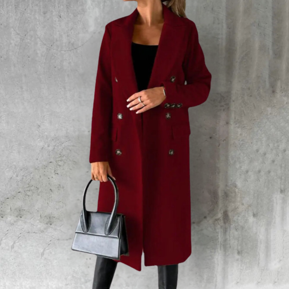 Camila - Classic Double Breasted Long Coat