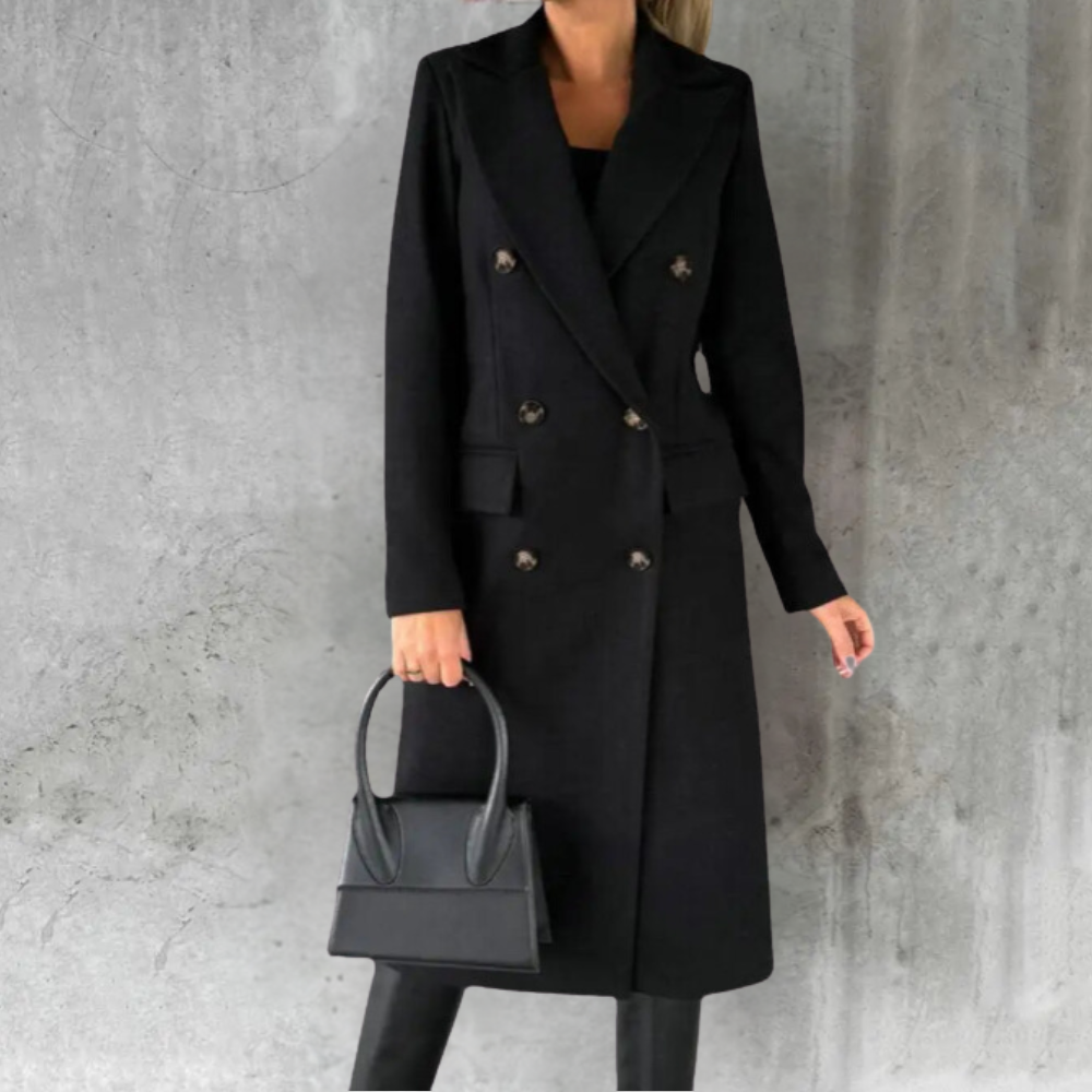 Camila - Classic Double Breasted Long Coat