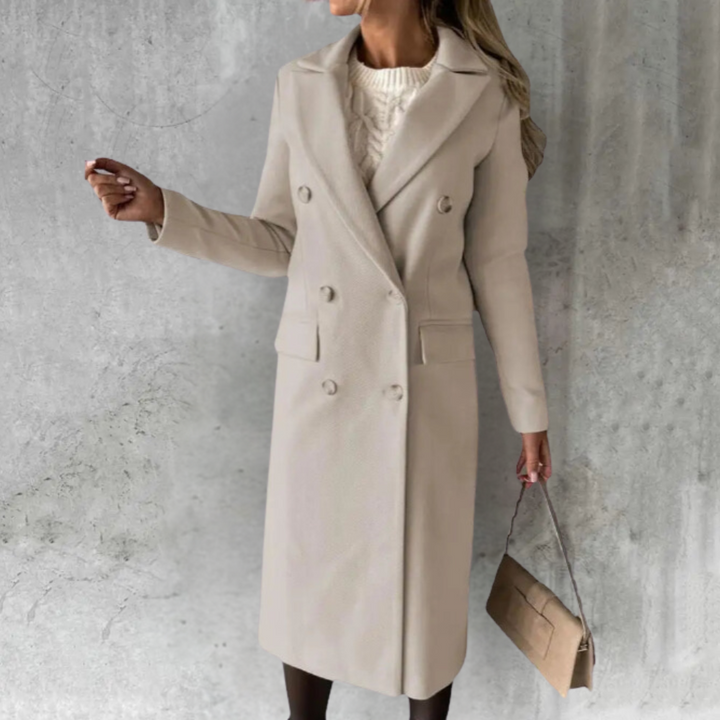 Camila - Classic Double Breasted Long Coat