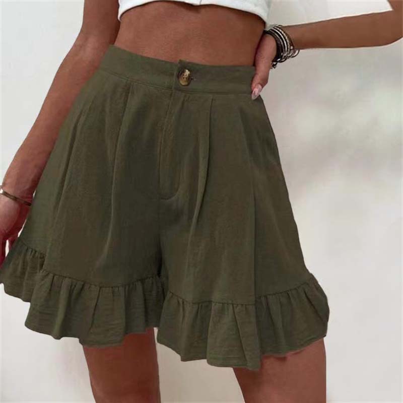 Shelby - Flowy Ruffle Hem Shorts