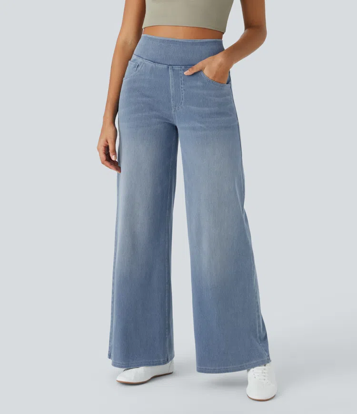 Hazel Stretch Palazzo Jeans