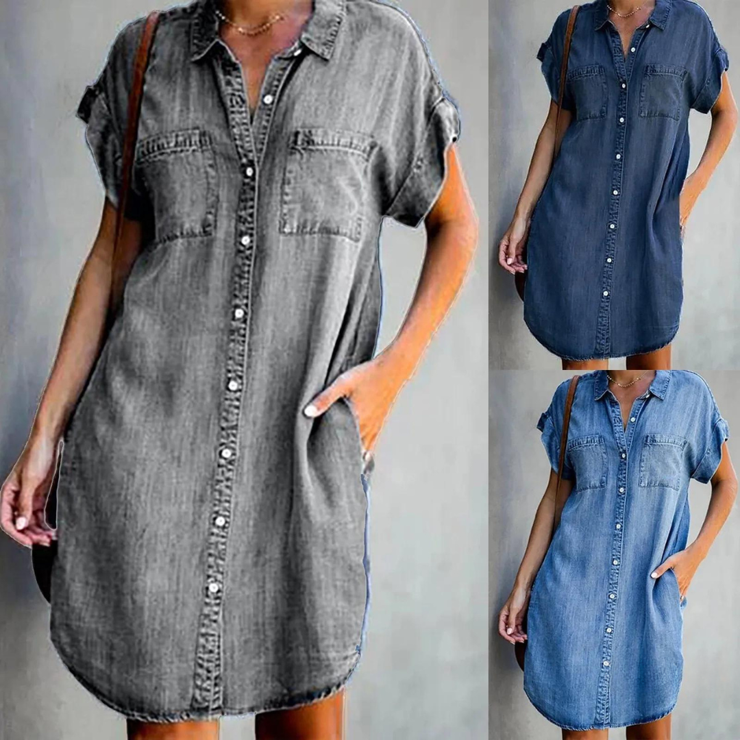 Georgia - Casual Denim Summer Dress