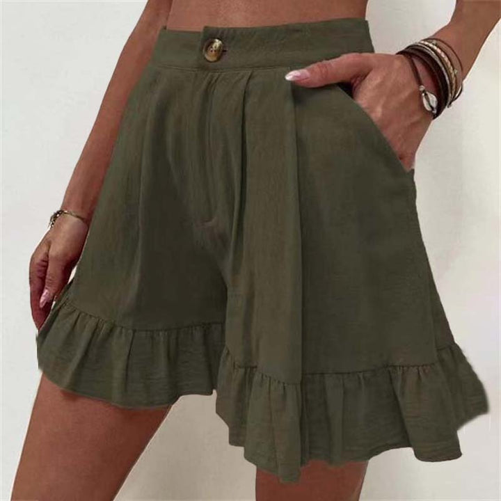 Shelby - Flowy Ruffle Hem Shorts