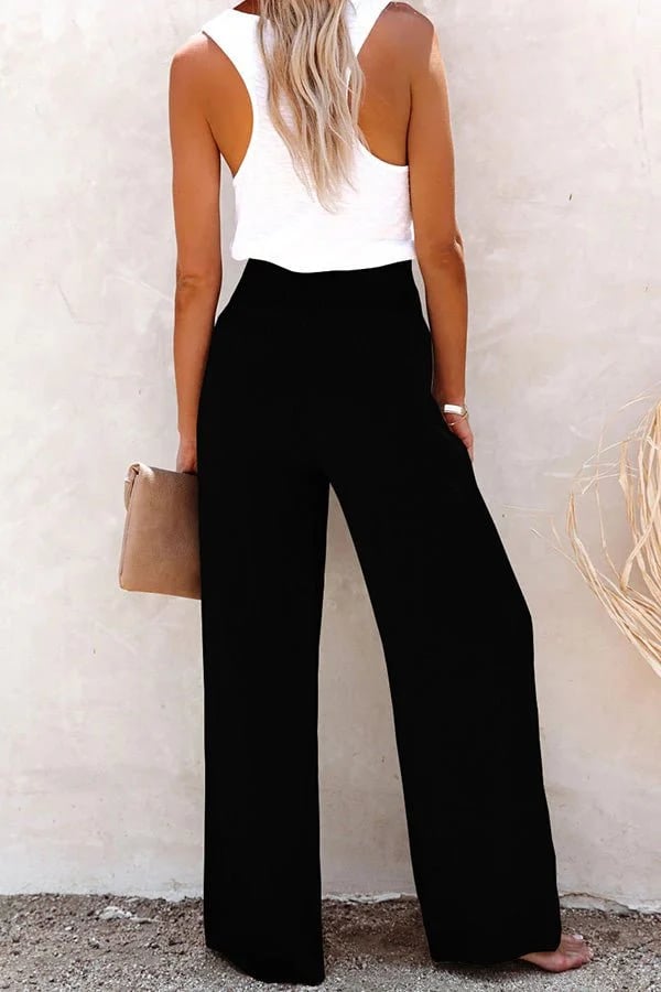 Delia - Relaxed High-Waist Pants