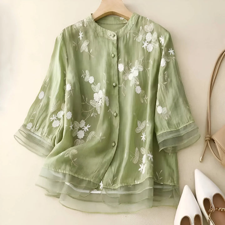 Magdalene – Embroidered Floral Blouse