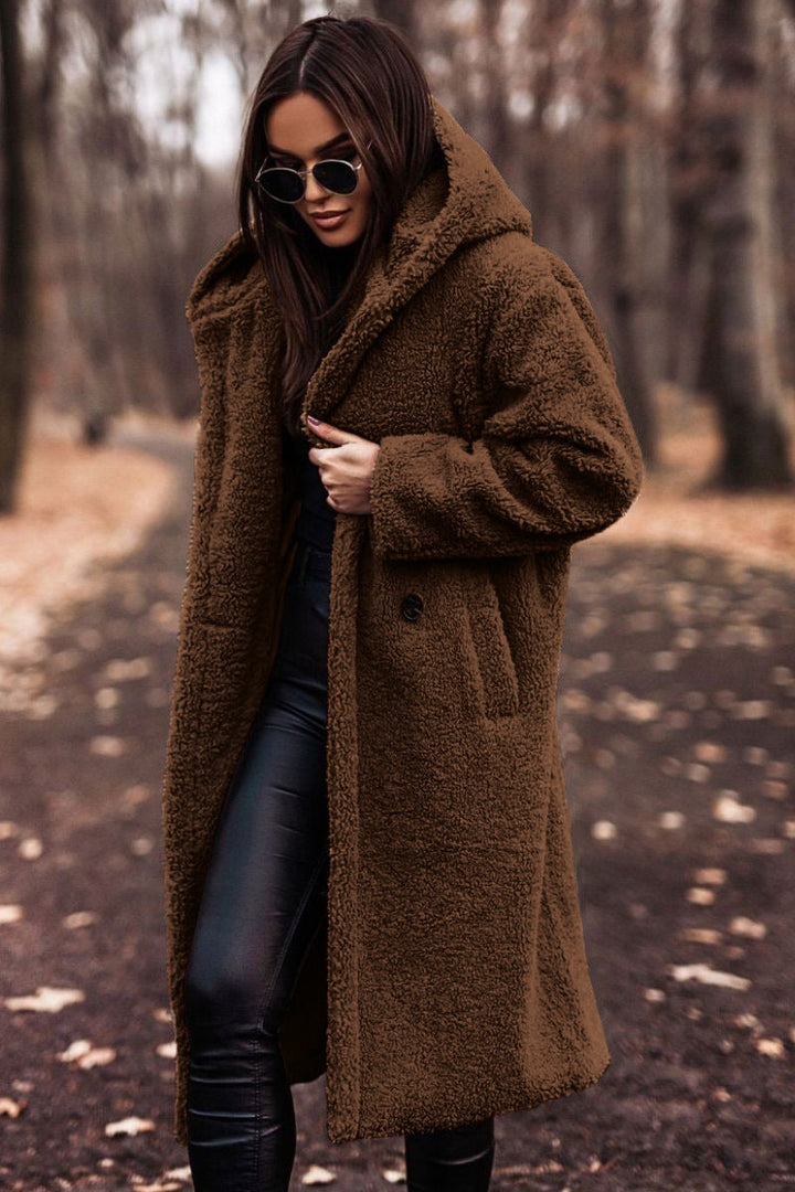 Harper - Cozy Long Fuzzy Hooded Jacket