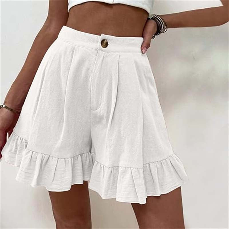 Shelby - Flowy Ruffle Hem Shorts