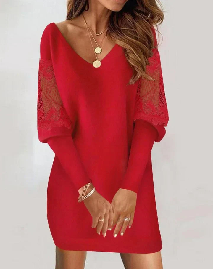 Shane - Long Sleeve Patchwork Dress