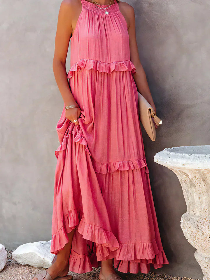 Maeve - Chic Halter Ruffle Dress