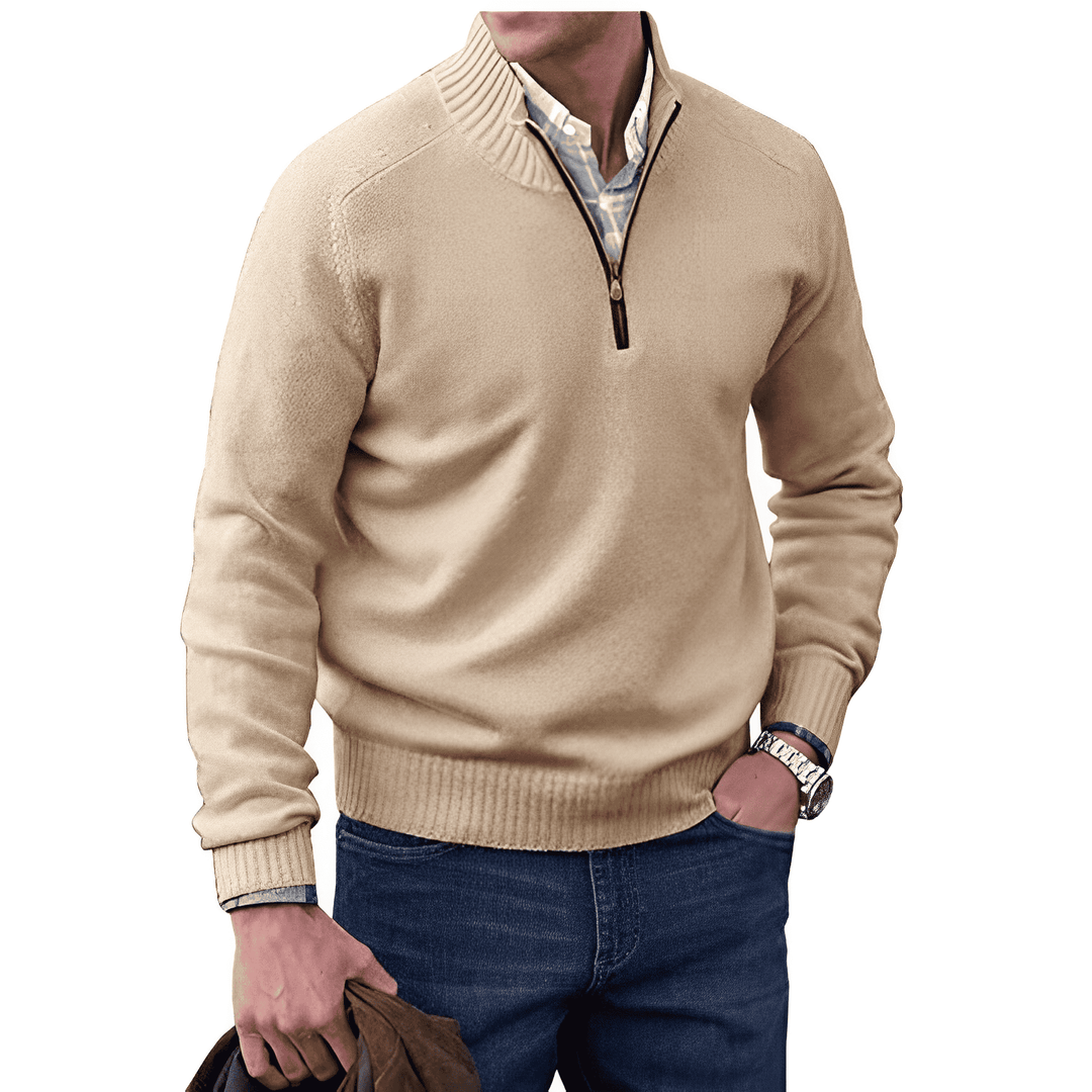 Seth - Cashmere Sweater with Zipper