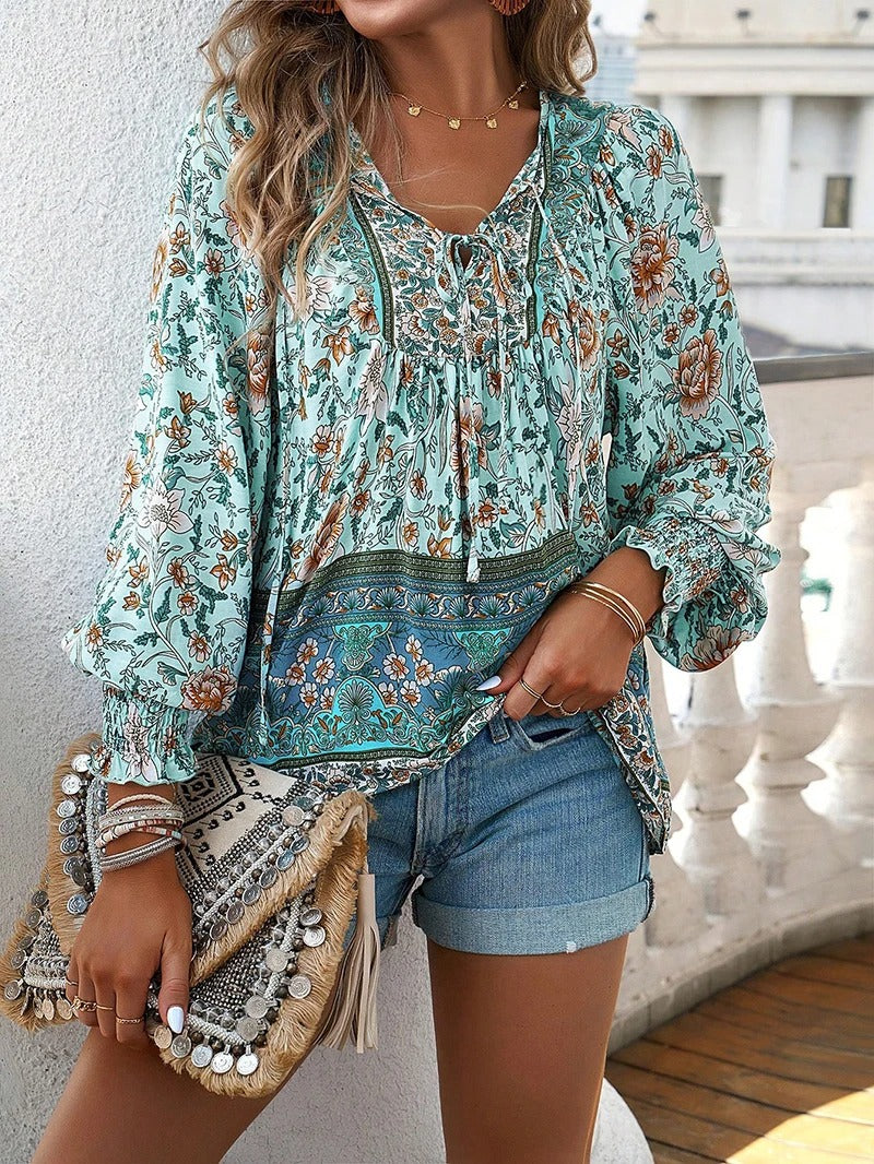 Lucy - Boho Floral Blouse