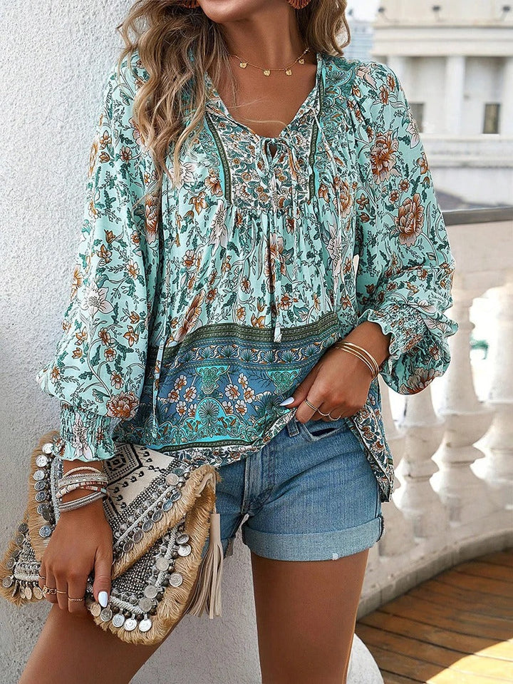 Lucy - Boho Floral Blouse