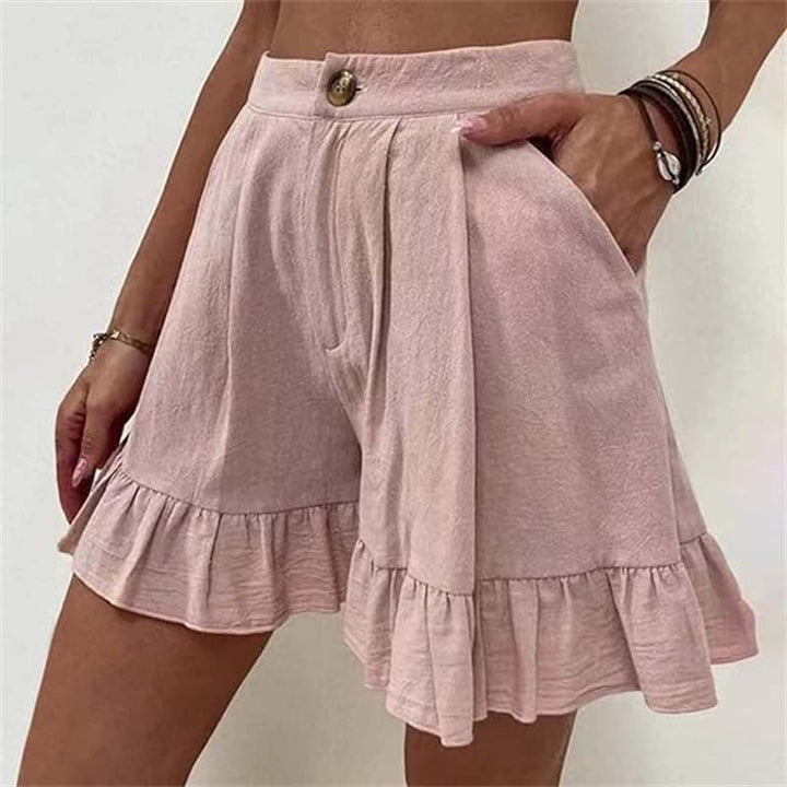 Shelby - Flowy Ruffle Hem Shorts