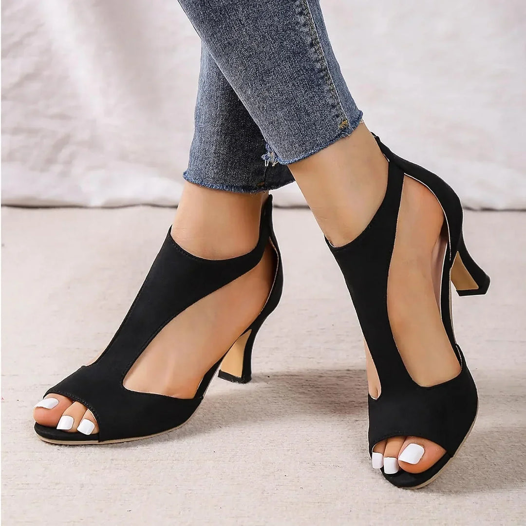 Brianna - Casual Open Toe High Heels