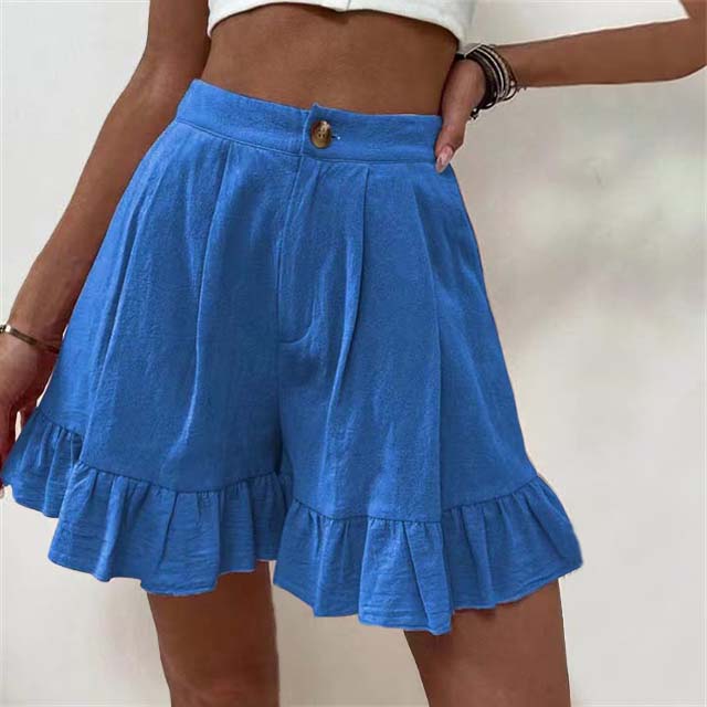 Shelby - Flowy Ruffle Hem Shorts