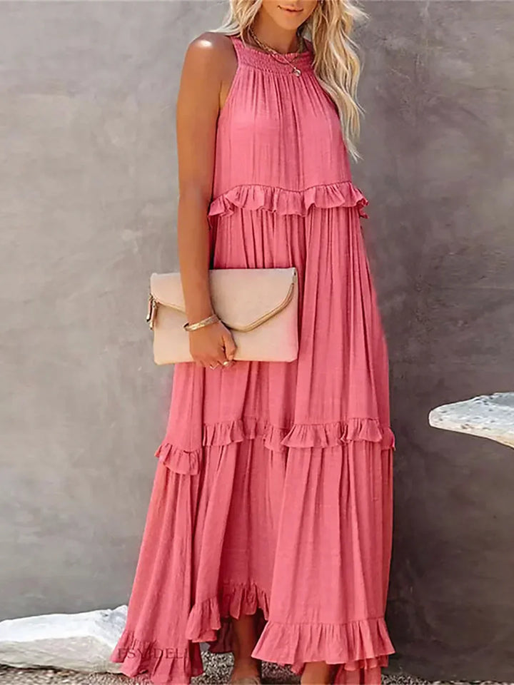 Maeve - Chic Halter Ruffle Dress