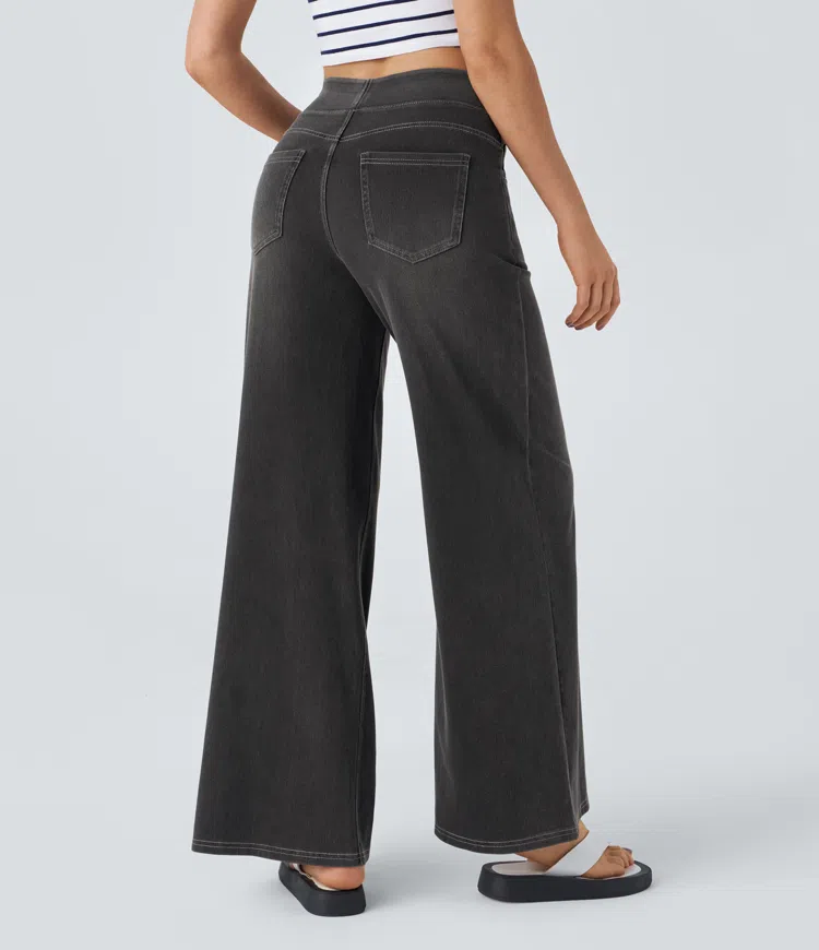 Hazel Stretch Palazzo Jeans