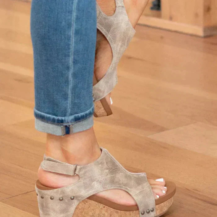 Callie - Comfortable Cork Wedge