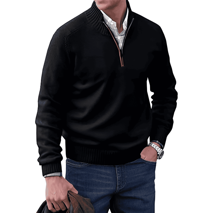 Seth - Cashmere Sweater with Zipper