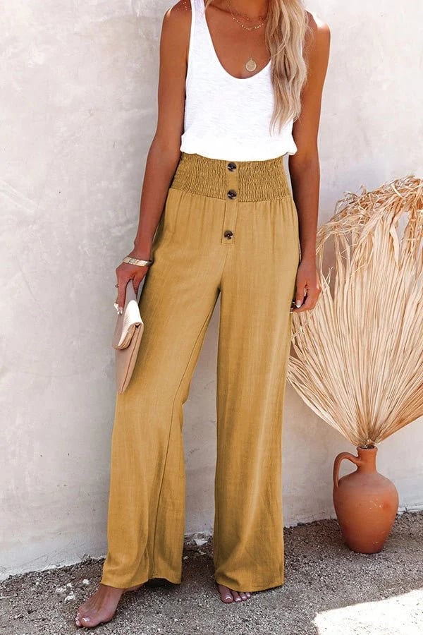 Delia - Relaxed High-Waist Pants