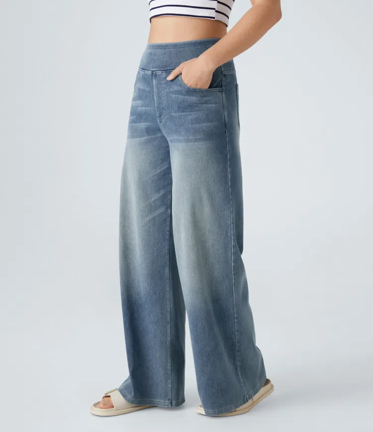 Hazel Stretch Palazzo Jeans