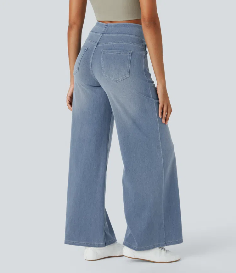 Hazel Stretch Palazzo Jeans