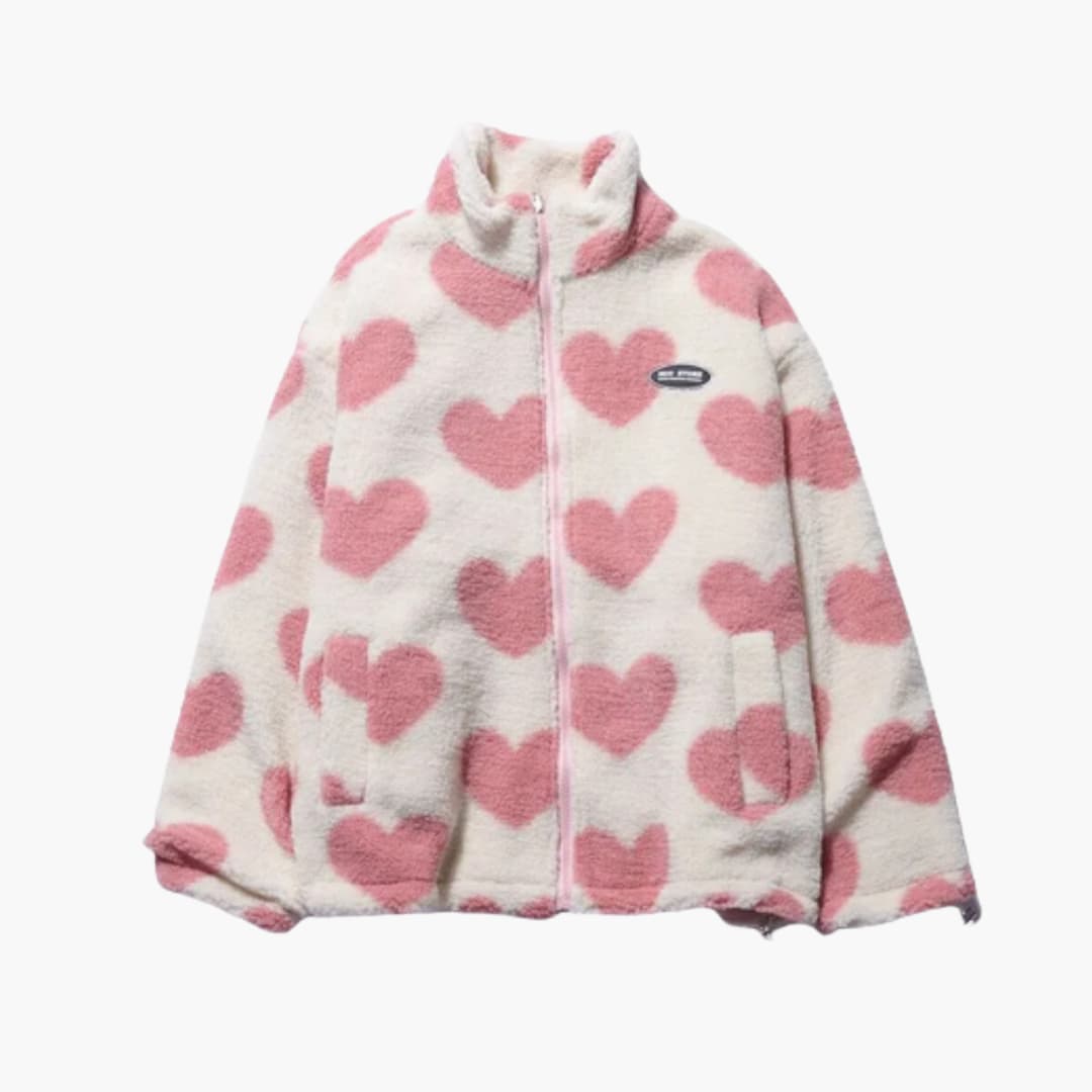 Hazel - Reversible Heart Print Jacket