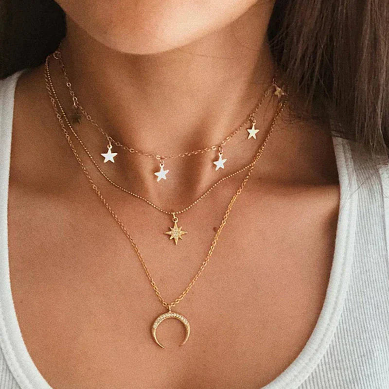 Half-Moon Gold Necklace