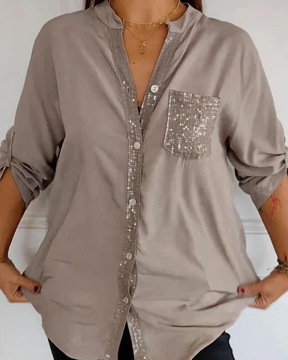 Rosalie - Glam Button-Down Shirt