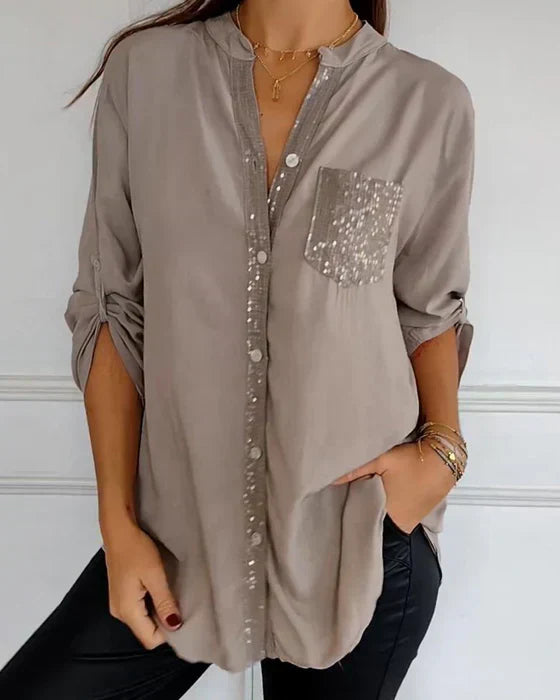 Rosalie - Glam Button-Down Shirt