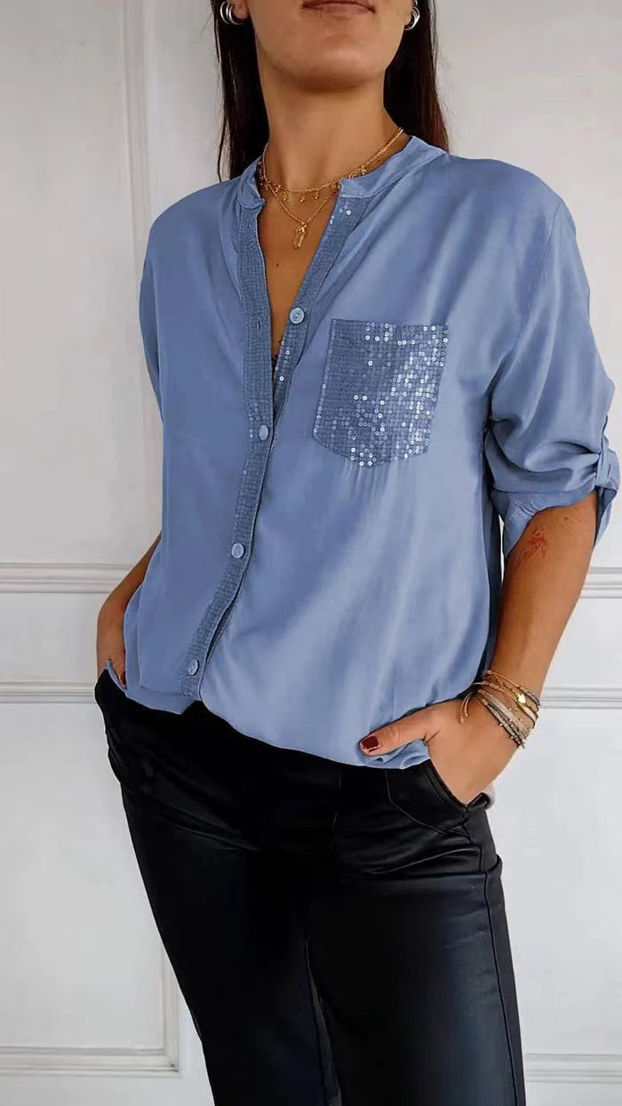 Rosalie - Glam Button-Down Shirt