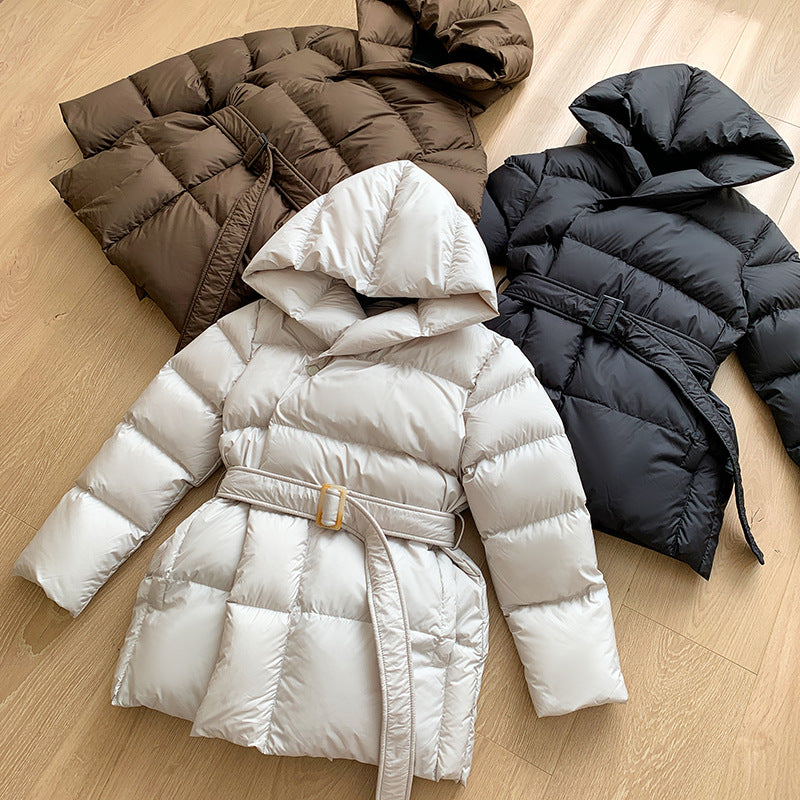 Zoey - Lightweight Belt Puffer Jacket