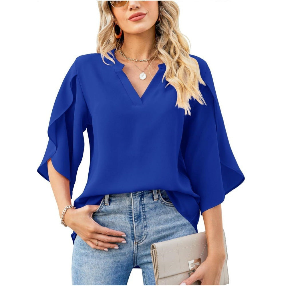 Emery - Elegant Office Ruffle Blouse