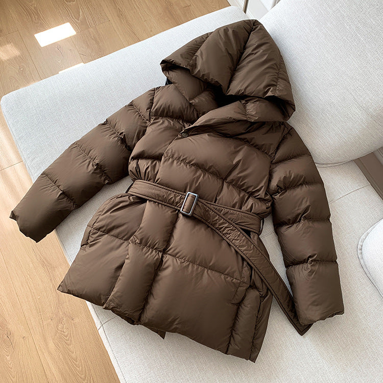 Zoey - Lightweight Belt Puffer Jacket