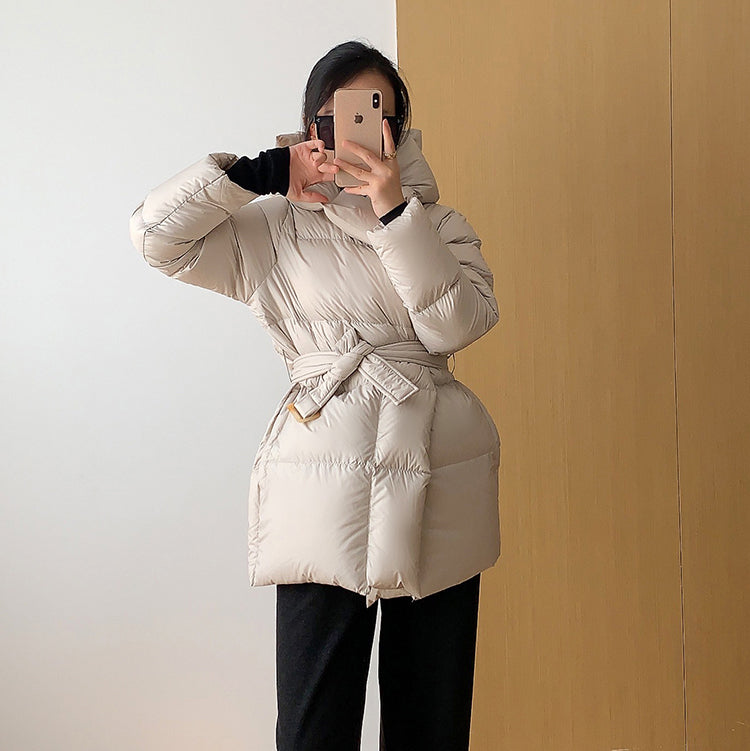 Zoey - Lightweight Belt Puffer Jacket